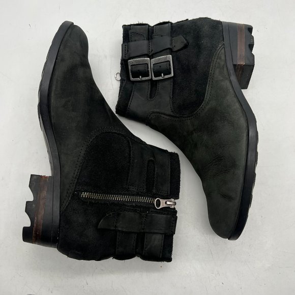 Sorel NL3080-010 Boots Women's Size 9 Lolla Ankle Bootie Leather Zip Buckle - Picture 7 of 11